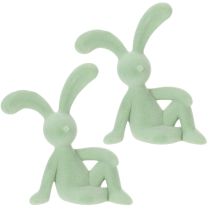Artículo Figura decorativa de conejito de Pascua para una elegante decoración del hogar y Pascua, 22 cm, 2 piezas