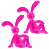 Artículo Conejo sentado decorativo como elemento decorativo primaveral para salón u oficina, 22 cm, 2 piezas