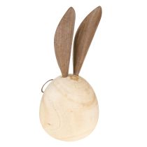 Artículo Conejo decorativo de madera y metal con un diseño divertido, un simpático punto de atracción, 19 cm, 2 piezas