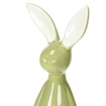 Artículo Estante decorativo de cerámica con forma de conejito de Pascua para un ambiente alegre, 22 cm, 2 piezas