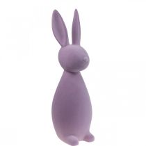 Artículo Conejito de Pascua decorativo (2.ª opción) - Lila flocado (alto 47 cm)