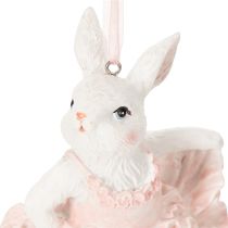 Artículo Colgantes de conejito bailarina, un detalle destacado para ramas de Pascua o árboles de Navidad, 12 cm, 2 piezas