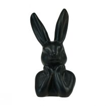 Artículo Busto de conejo pensante negro 7×6×15cm 2 piezas