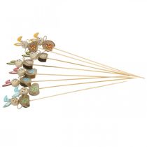 Artículo Conejito de Pascua de madera, tapón de flor de Pascua, tapón de conejo 8cm 8 piezas