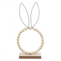 Anillo decorativo conejo decoración mesa decoración Pascua madera óxido H27.5cm 4pcs