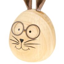 Artículo Figura decorativa de conejo en forma de huevo con carácter para decoración primaveral y de temporada, 14 cm, 3 piezas