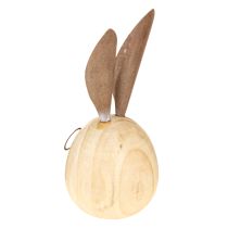 Artículo Figura decorativa de conejo en forma de huevo con carácter para decoración primaveral y de temporada, 14 cm, 3 piezas