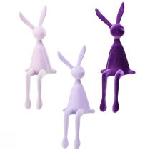Artículo Taburete con borde de conejito de Pascua flocado morado y lila – 2.ª opción – 28 cm 3 piezas