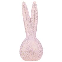 Artículo Decoración cabeza de conejito Pascua craquelado oro rosa 10x11x28cm