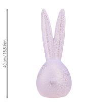 Artículo Cabeza de conejo Conejito de Pascua en craquelado de oro rosa 16,5x16x40cm