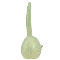 Artículo Cabeza de conejo Decoración de conejito de Pascua craquelado dorado verde menta Al. 28 cm