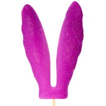 Artículo Orejas de conejo flocadas, decoración de Pascua en un palo como palillos de flores atmosféricos, 31 cm, 4 piezas