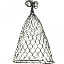 Artículo Campana de alambre, campana decorativa, enrejado de metal Marrón H25cm Ø16cm