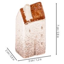 Artículo Conjunto de casas decorativas de cerámica, casas en miniatura para colocar de pie, 7 cm, 3 piezas