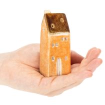 Artículo Miniatura decorativa de casa de cerámica para alféizar de ventana, 10 cm, 3 piezas