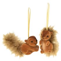 Artículo Decoración otoñal colgante ardilla marrón set de 2