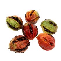 Frutas de otoño 3,5 cm rojo, marrón 24 piezas