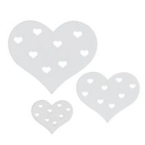 Artículo Corazón Mix Blanco 3.3cm - 7cm 54pcs