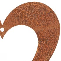 Artículo Corazón decoración óxido corazón metal pátina 15cm 6 piezas