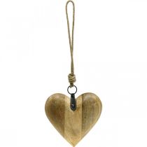Artículo Corazón de madera, corazón decorativo para colgar, decoración de corazón Al 19 cm