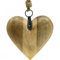 Artículo Corazón de madera, corazón decorativo para colgar, decoración de corazón Al 19 cm