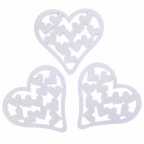 Artículo Decoración dispersa corazón blanco 5cm 40 piezas