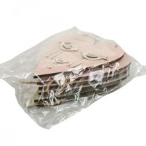 Artículo Corazón de madera, corazón decorativo para colgar, decoración de corazón H16cm 6 piezas