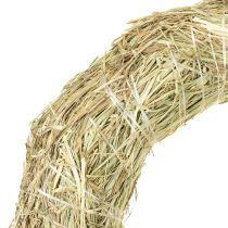 Artículo Coronas de heno, decoración de mesa, material natural, Ø 31-32 cm, juego de 5