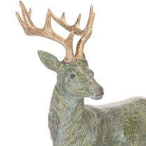 Artículo Figura decorativa de ciervo, de pie, detallada, 43 cm.