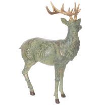 Artículo Figura decorativa de ciervo, de pie, detallada, 43 cm.
