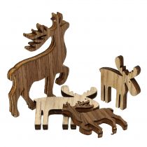 Artículo Mezcla de renos para esparcir marrón, natural 3cm – 5cm 72 piezas