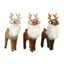 Figuras navideñas decoración de renos colgador decorativo decoración de mesa H11cm 3 piezas