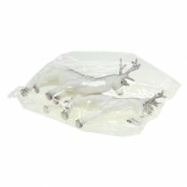 Artículo Deco ciervos flocados/nevados 27,5cm 2 piezas