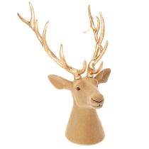Artículo Escultura decorativa de cabeza de ciervo con grandes astas, 52 cm.