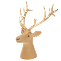 Artículo Escultura decorativa de cabeza de ciervo con grandes astas, 52 cm.