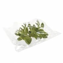 Artículo Cabeza de ciervo decorativa flocada verde musgo 10 cm x 20 cm 3 piezas