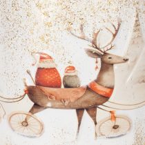 Artículo Campana con motivos navideños para colgar, 26 cm