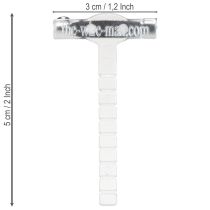 Artículo Pines de solapa de boda transparentes/plateados 5 cm 50 piezas