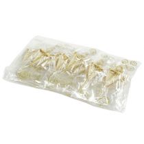 Artículo Alfiler de boda con corazón crema 12cm 16uds