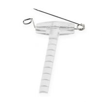 Artículo Alfiler boda transparente/plata 5cm 50uds