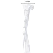 Artículo Cinta de organza blanca para decoración de bodas, 10 mm x 5 m, con corazones y perlas.