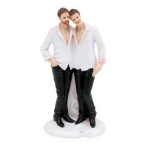 Artículo Figura de boda pareja masculina 19cm