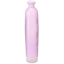 Artículo Jarrón alto de flores con botellas moradas de cristal decorativo Ø6,5cm H30cm