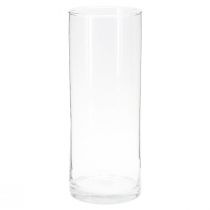 Artículo Florero alto de vidrio florero cilíndrico de vidrio transparente Ø12cm H30cm