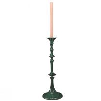Artículo Candelabro alto de metal verde aspecto cerámico Al. 38 cm