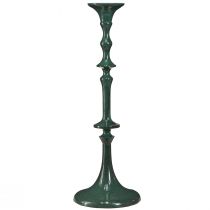 Artículo Candelabro alto de metal verde aspecto cerámico Al. 38 cm