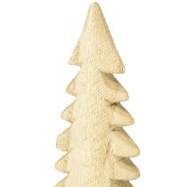 Artículo Adorno de árbol de Navidad de madera natural para colocar de pie H41cm