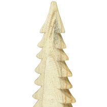 Artículo Árbol de Navidad de madera Decoración navideña Paulownia natural H54cm