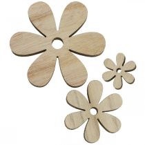 Flores de madera decoración dispersa flores decorativas madera Ø2,5–6,5cm 29pcs