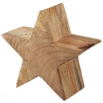 Artículo Decoración de madera decoración de estrellas decoración de mesa de madera de mango natural Ø20cm